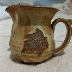 Alewine spouted creamer mug stoneware pottery